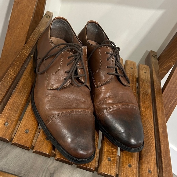 Joseph Abboud Other - Joseph Abboud Brown Leather Cambridge Cap Toe Oxford Shoes Size 11 M